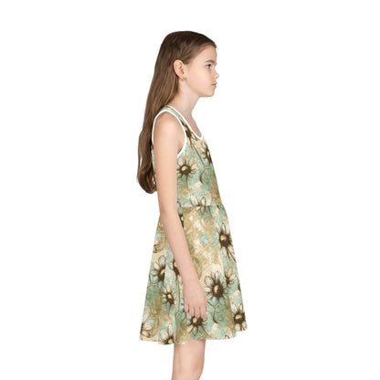 Worn Meadow Daisies Girls' Sleeveless Sundress
