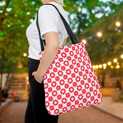 Scarlet Star Garden Canvas Tote Bag