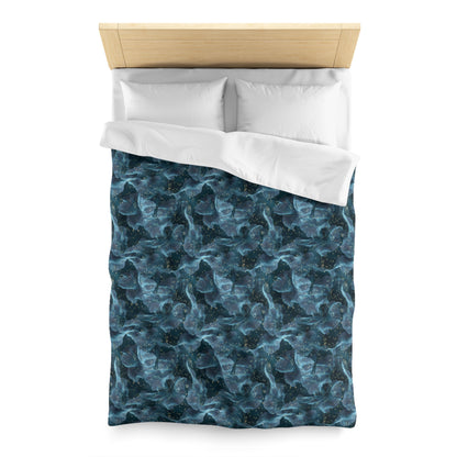 Midnight Sheer & Lace Microfiber Duvet Cover