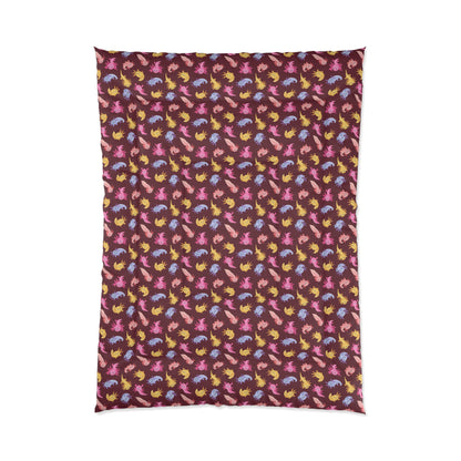 Crimson Axolotls Comforter