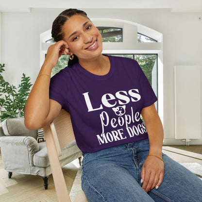 Less People More Dogs (2) Adult T-shirt