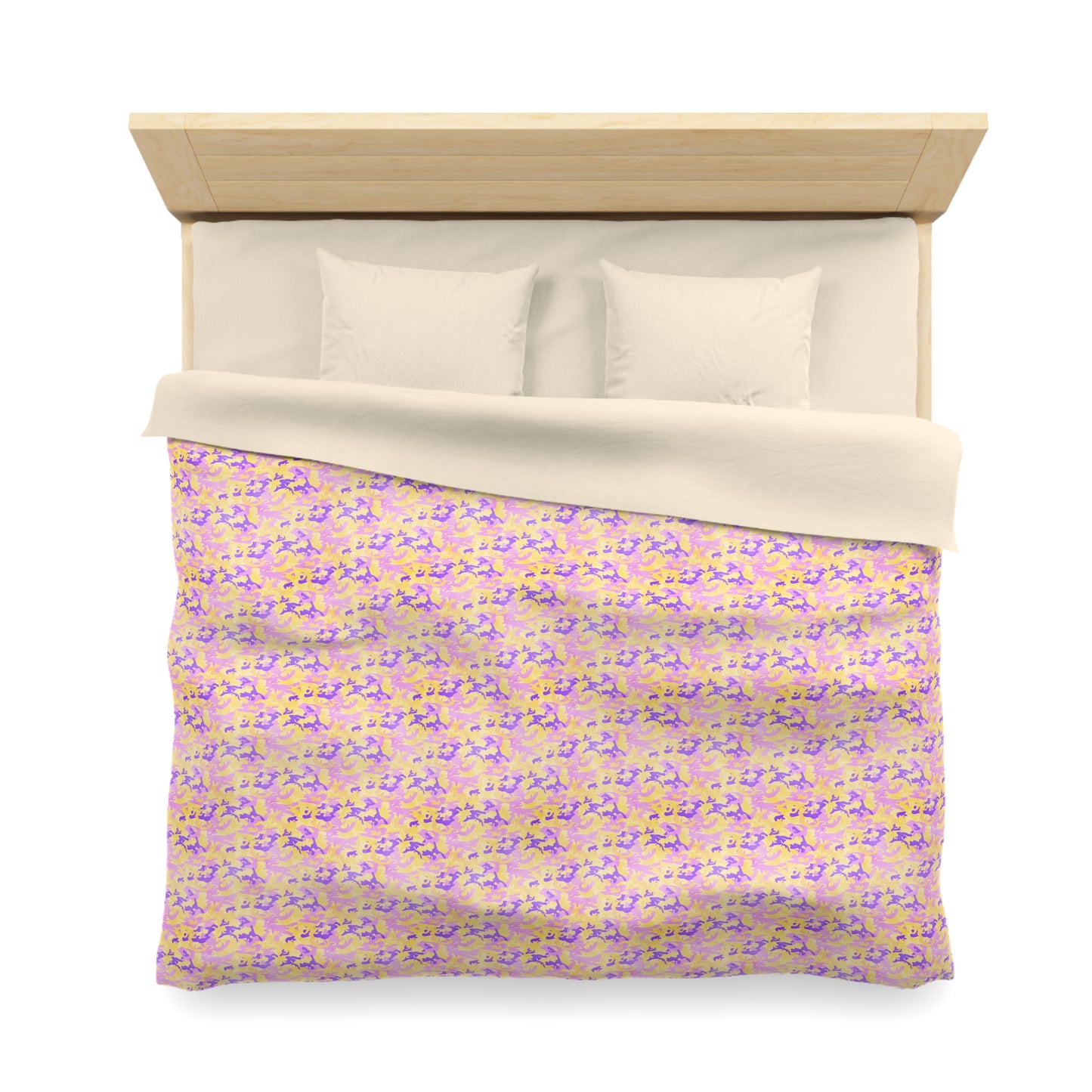 Peach Sorbet Camo Microfiber Duvet Cover