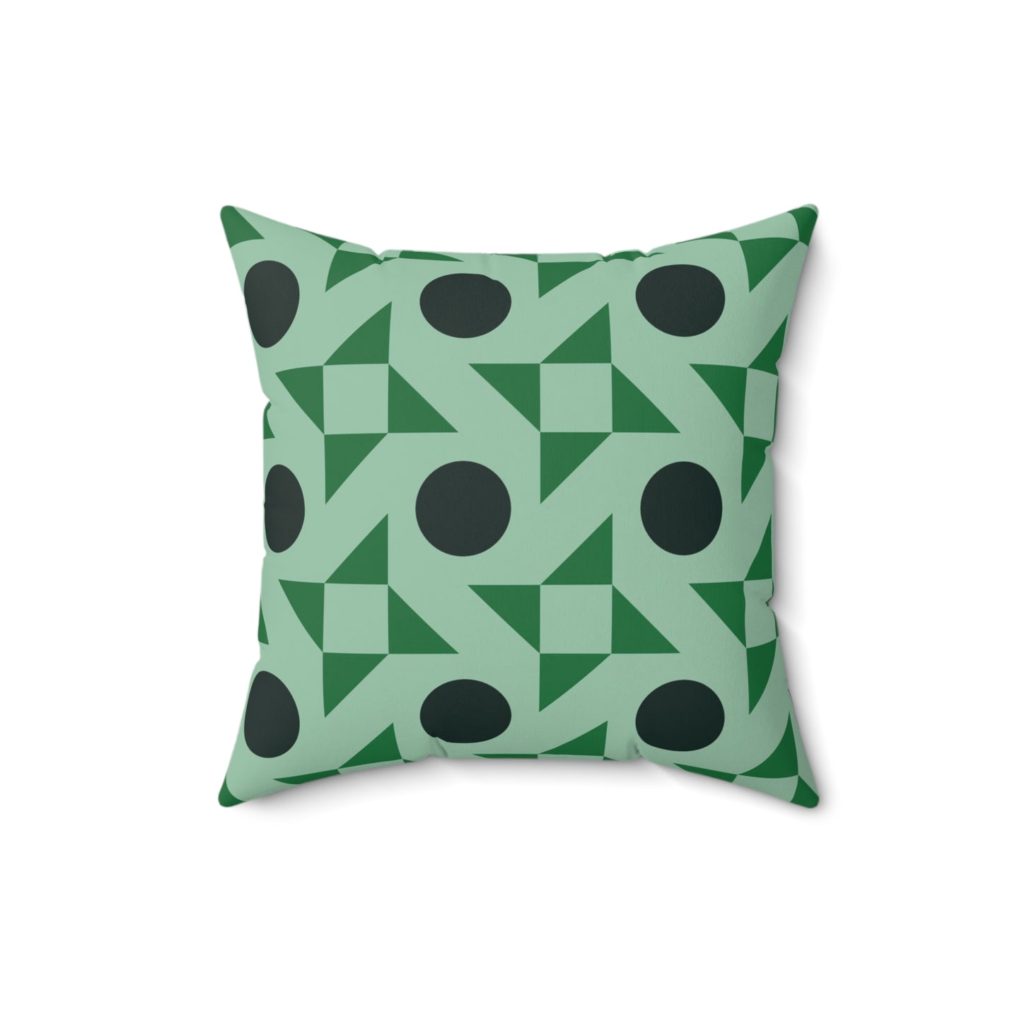 Emerald Pinwheels Throw Pillow