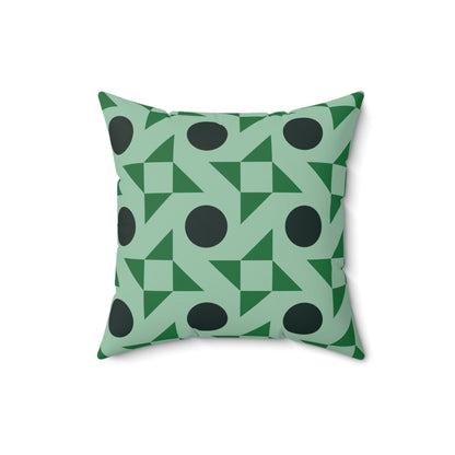 Emerald Pinwheels Throw Pillow