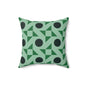 Emerald Pinwheels Throw Pillow