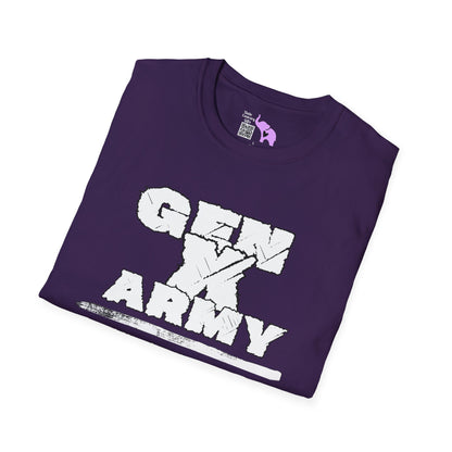 GenX Army We May Be Old But We Will Still Throw Hands Adult T-shirt