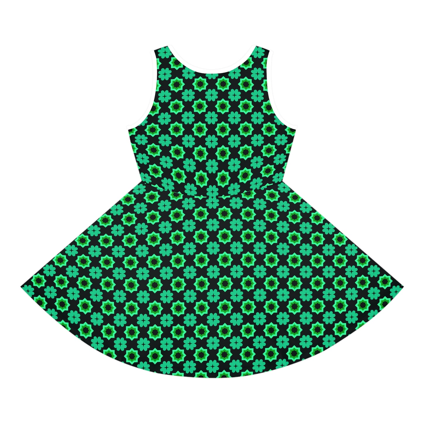 Clover Bloom Burst Girls' Sleeveless Sundress