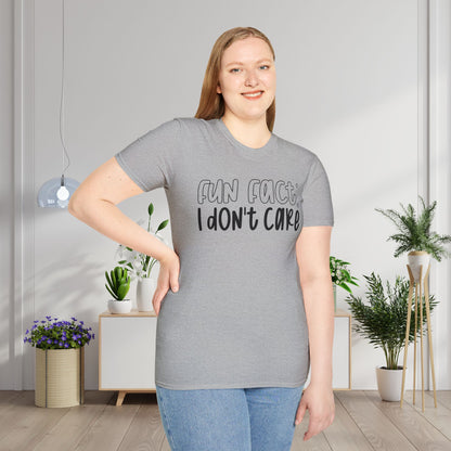 Fun Fact I Don't Care Adult T-shirt