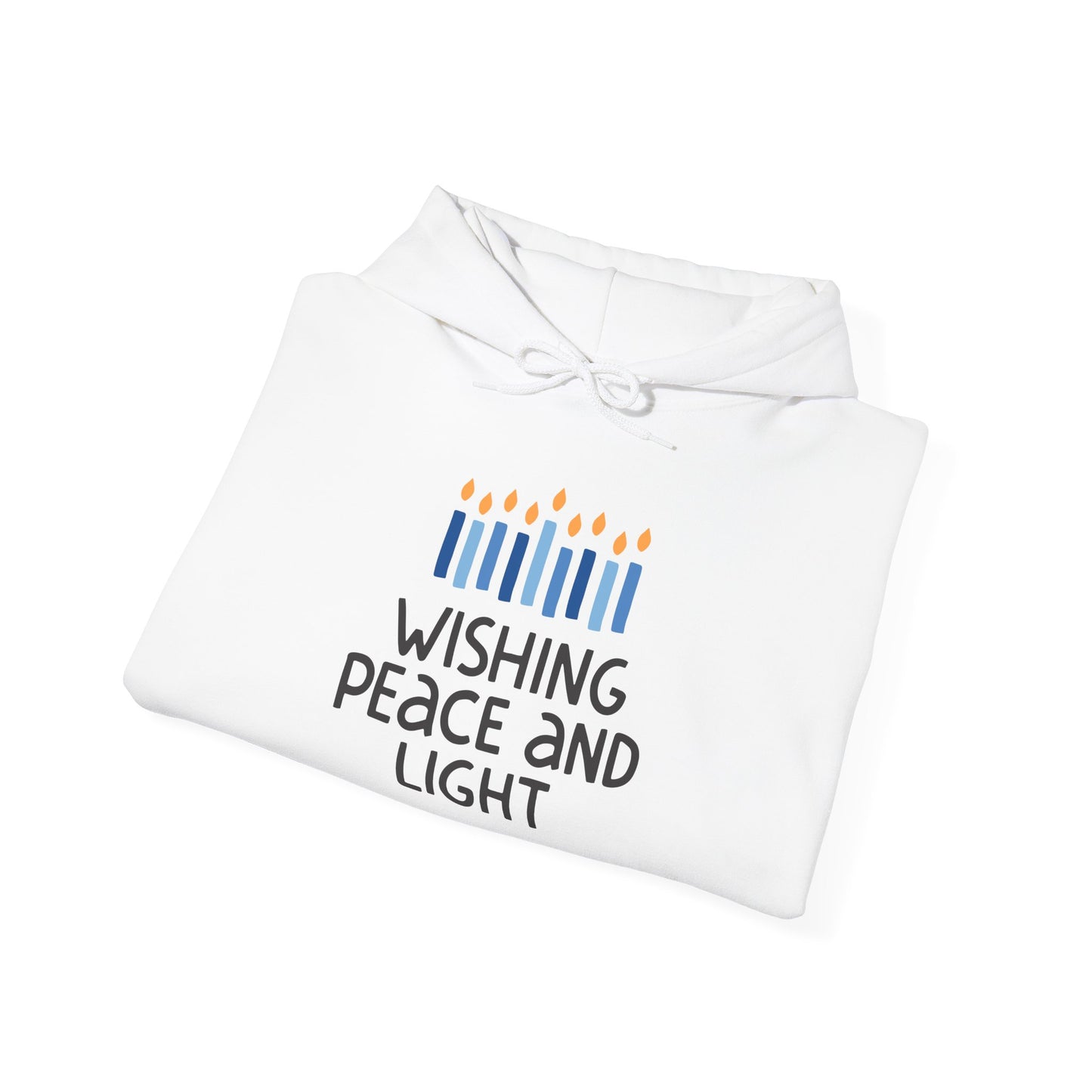 Hanukkah Wishing Peace & Light Adult Heavy Blend™ Hooded Sweatshirt