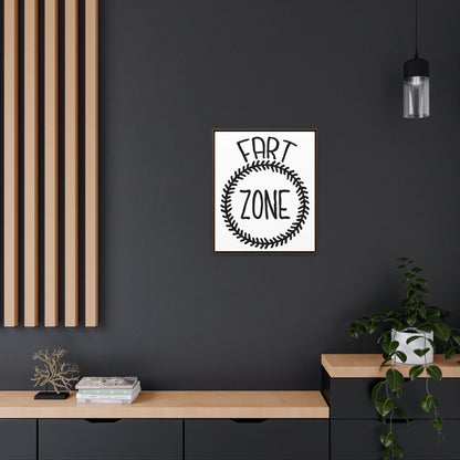 Fart Zone  2 Canvas Wraps, Vertical Frame