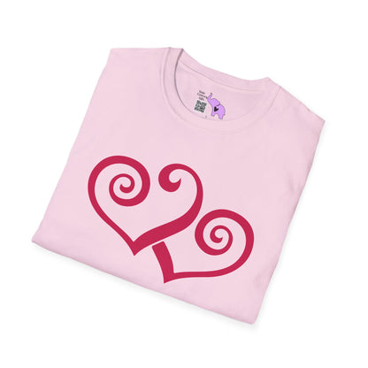 Double Hearts Adult Unisex Tshirt