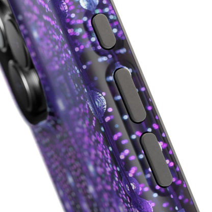 Purple Raindrops MagSafe® Compatible Tough Case for iPhone