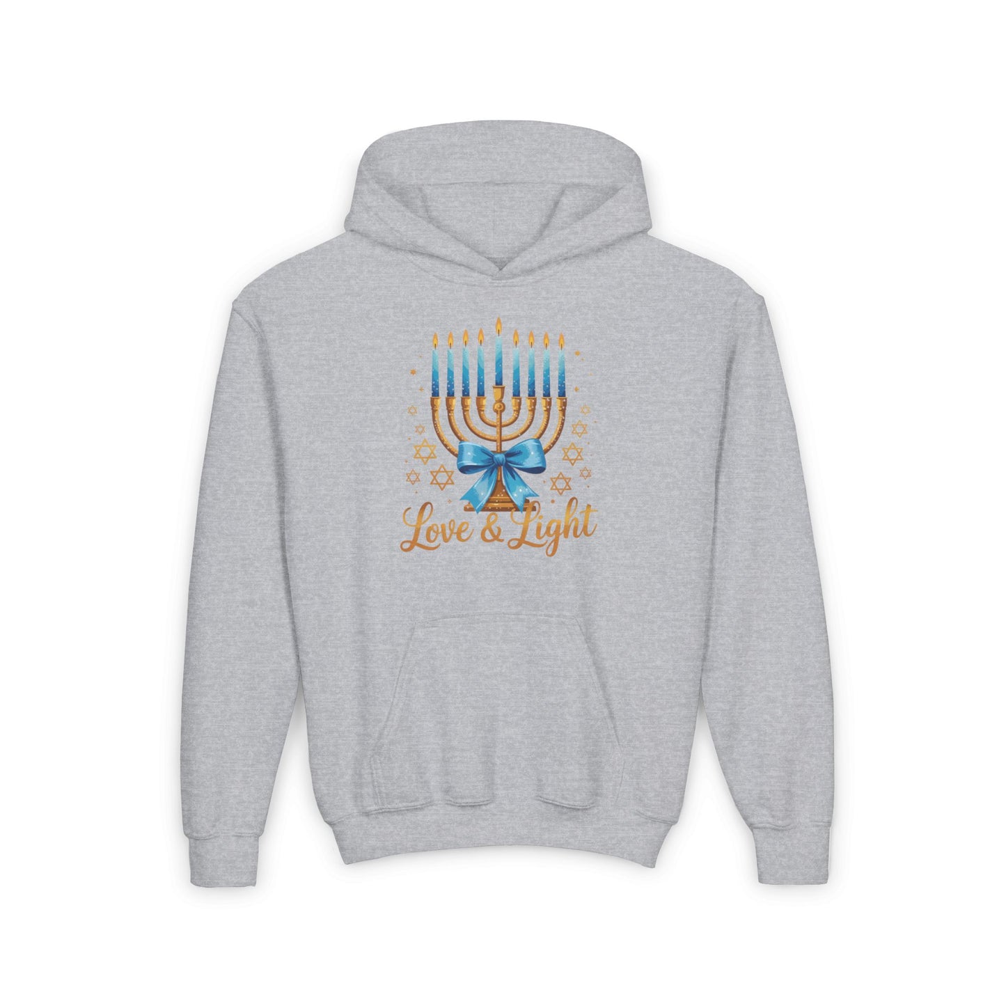 Light & Love Menorah Youth Heavy Blend Hoodie