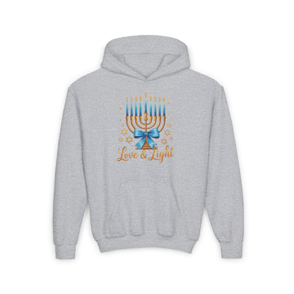 Light & Love Menorah Youth Heavy Blend Hoodie