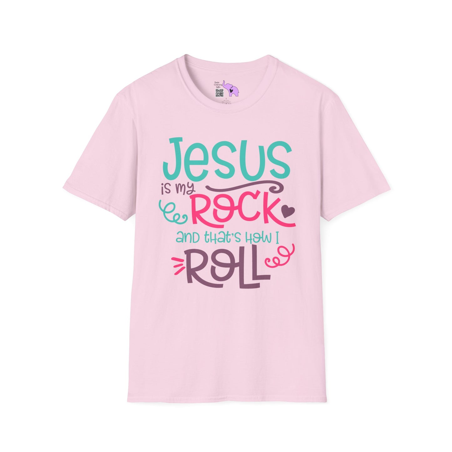 Jesus Is My Rock & That's How I Roll Adult T-shirt