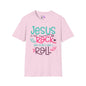Jesus Is My Rock & That's How I Roll Adult T-shirt