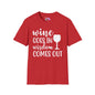 Wine Goes In Wisdom Comes Out Adult T-shirt