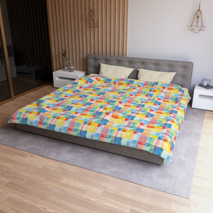 Mosaic Meadows Microfiber Duvet Cover