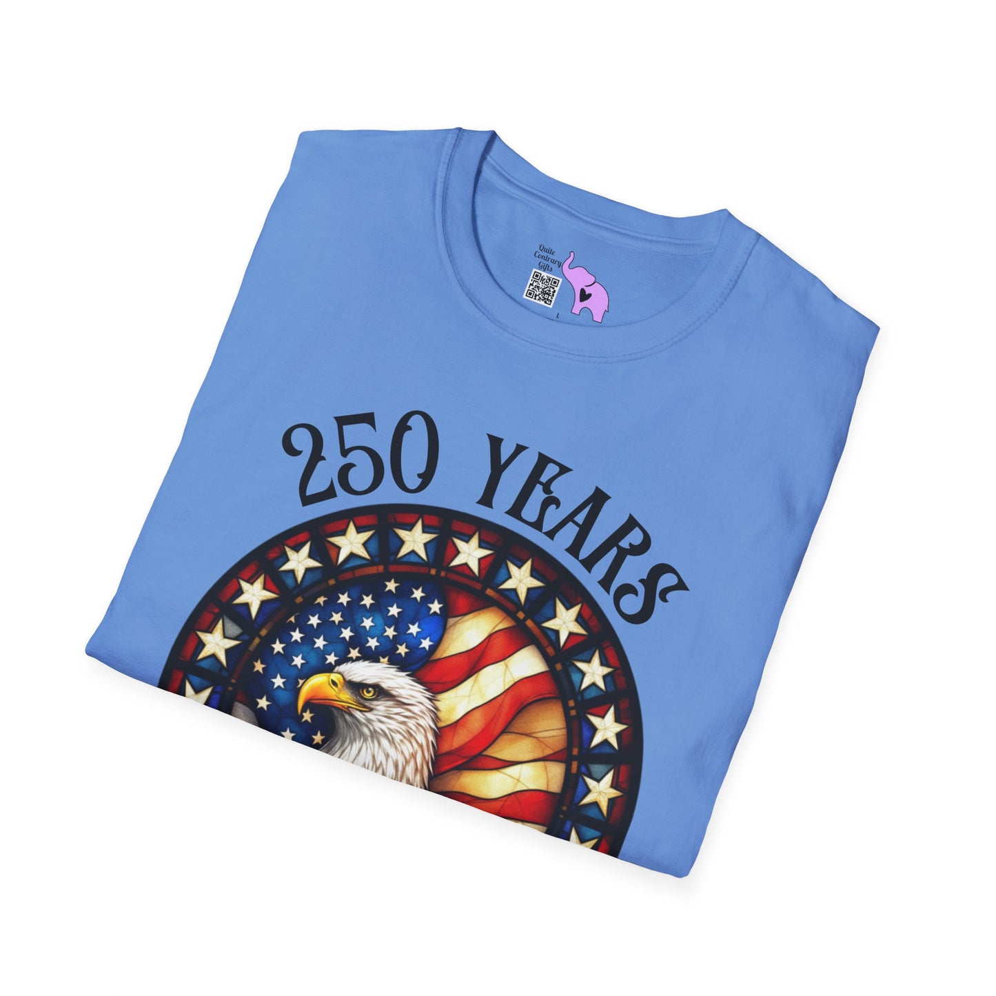 250 Years of Greatness (Stained Glass Eagle) Adult T-shirt