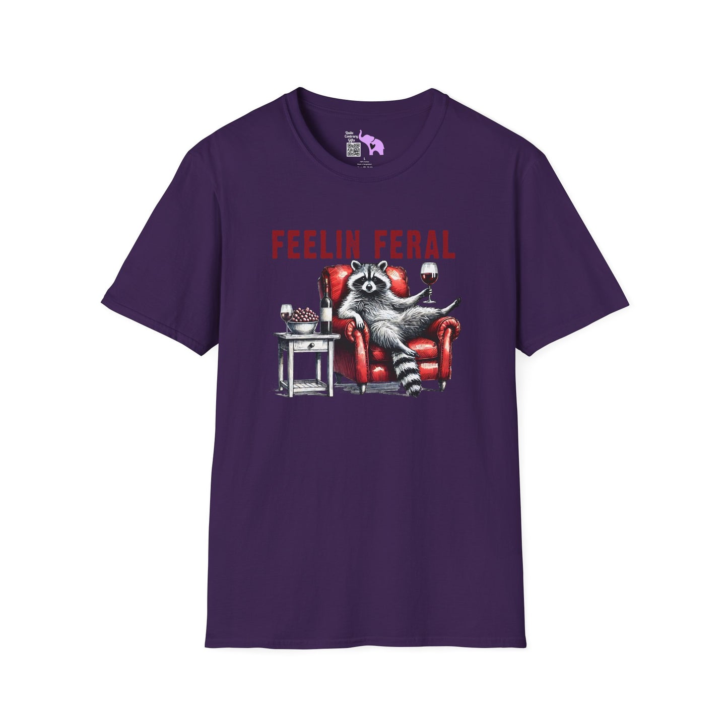 Feelin Feral (Racoon) Adult T-shirt