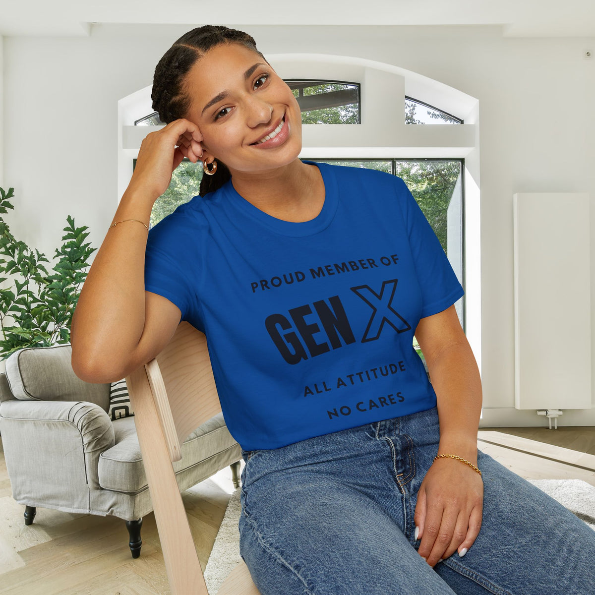 GenX All Attitude No Cares Adult T-shirt