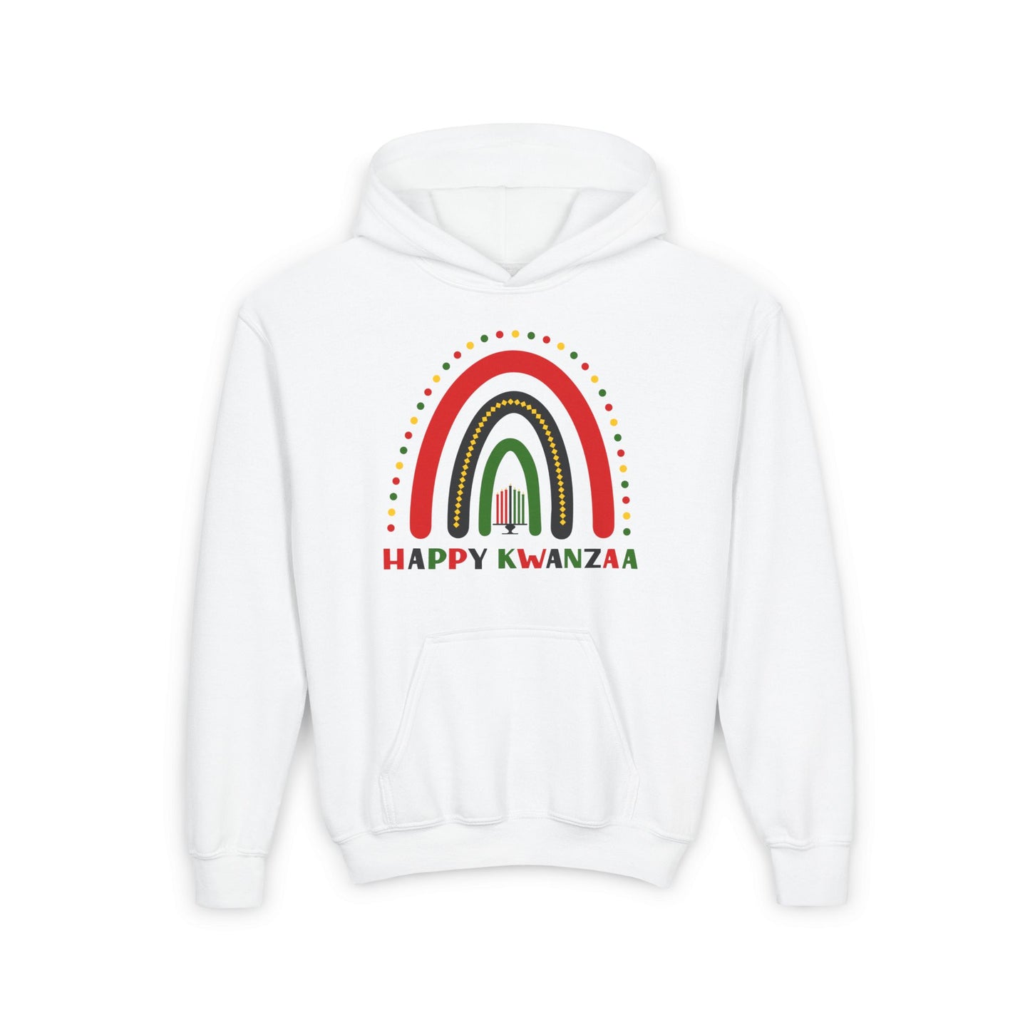 Happy Kwanzaa Arch Youth Heavy Blend Hoodie