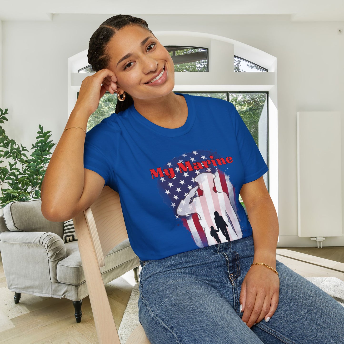 My Marine My Son (Mom) Adult T-shirt