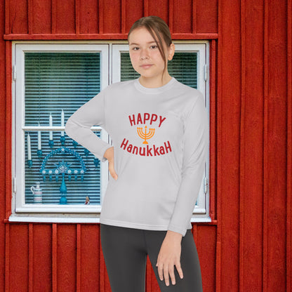 Happy Hanukkah Youth Long Sleeve Tee