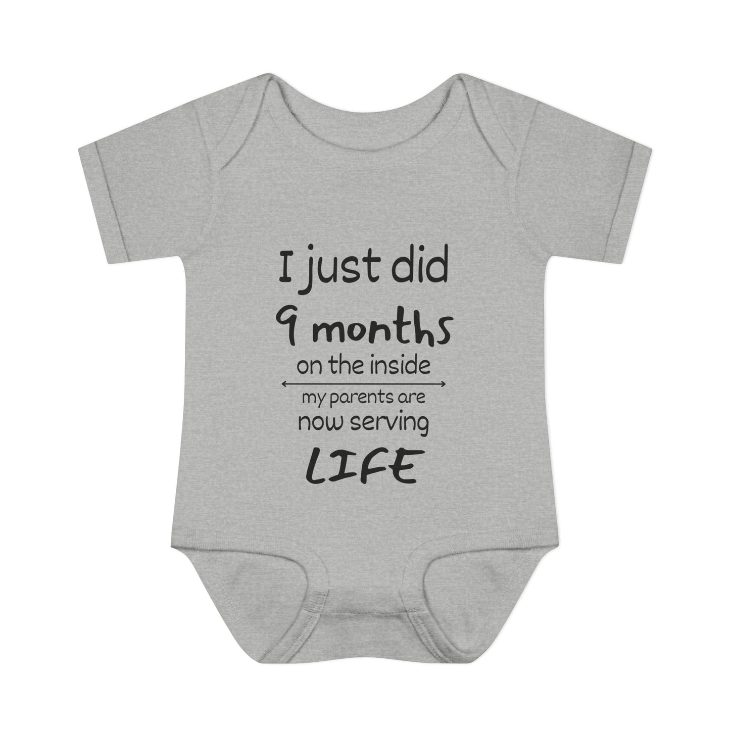 I Just Did 9 Months on the inside Infant Baby Rib Bodysuit