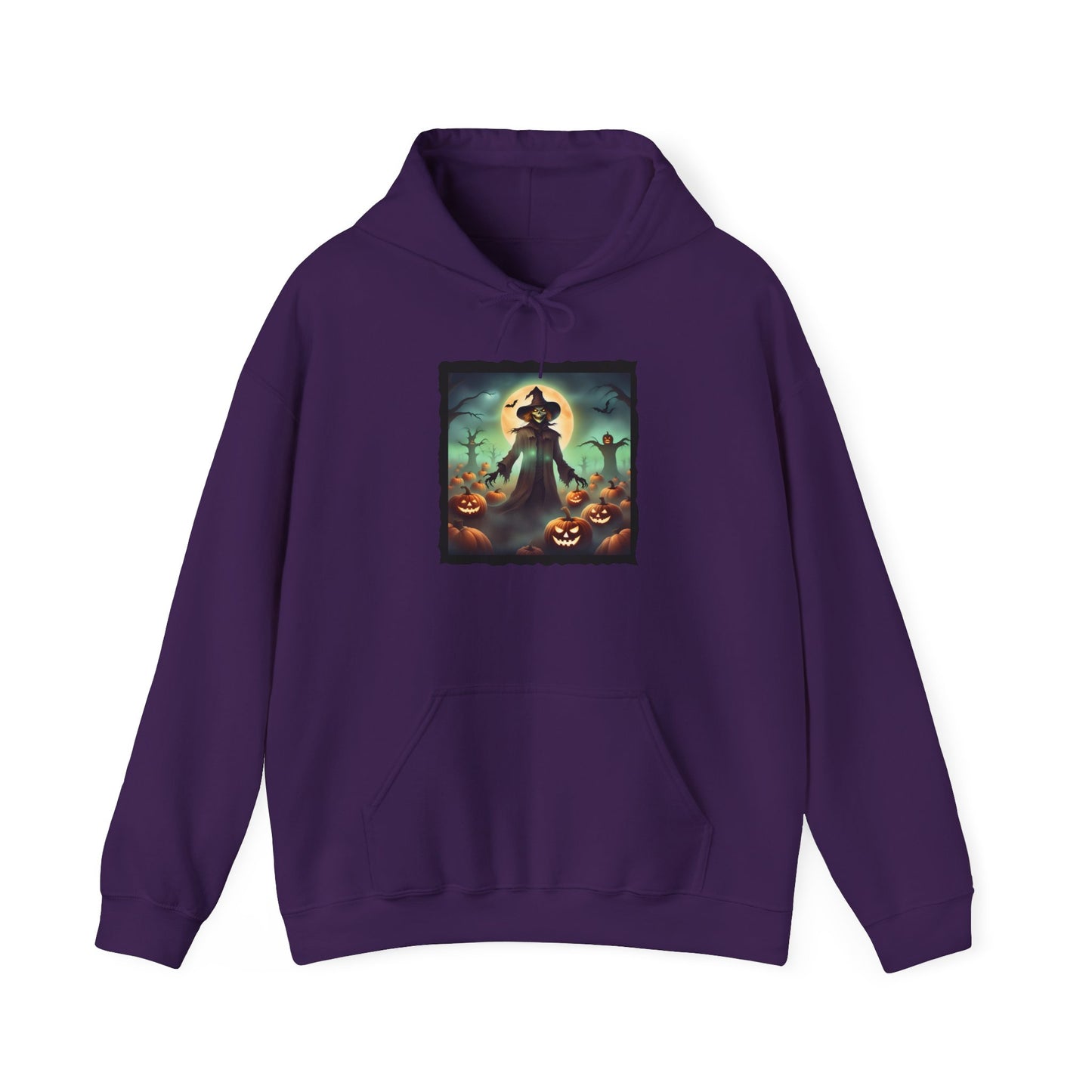Halloween Scarecrow w/Pumpkins 4 Heavy Blend™ Hooded Sweatshirt