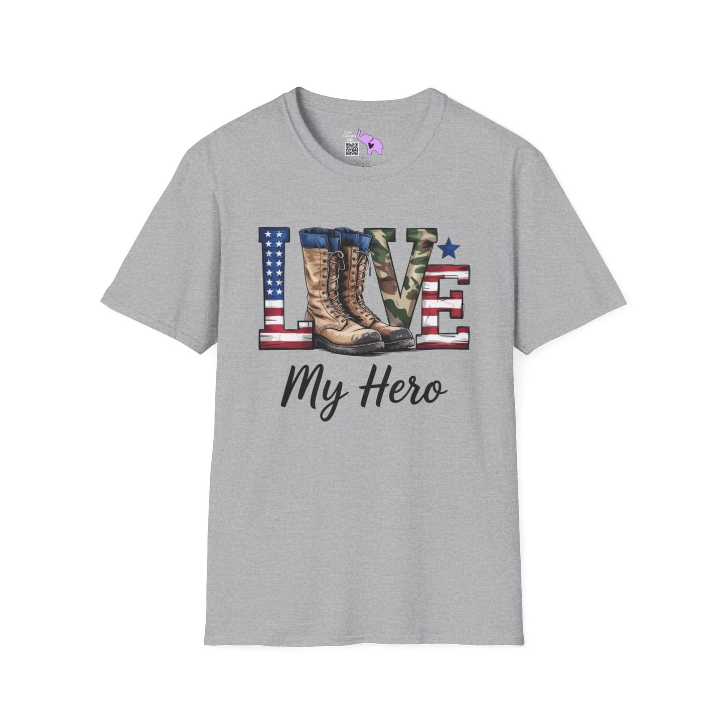 Love My Hero (Military Boots) Adult T-Shirt