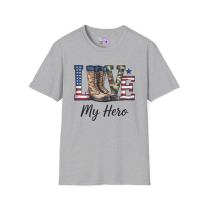 Love My Hero (Military Boots) Adult T-Shirt