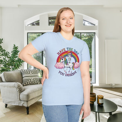 Have The Day You Deserve (Rainbow) Adult T-shirt