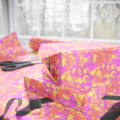 Sunset Sorbet Camo Wrapping Paper