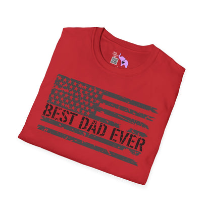 Best Dad Ever (Flag) Adult T-shirt
