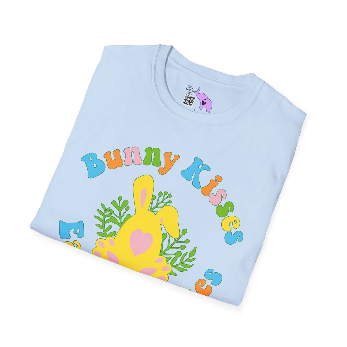 Bunny Kisses Easter Wishes Adult T-shirt