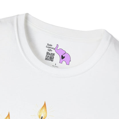 Star & Flame Hanukkah Adult T-shirt
