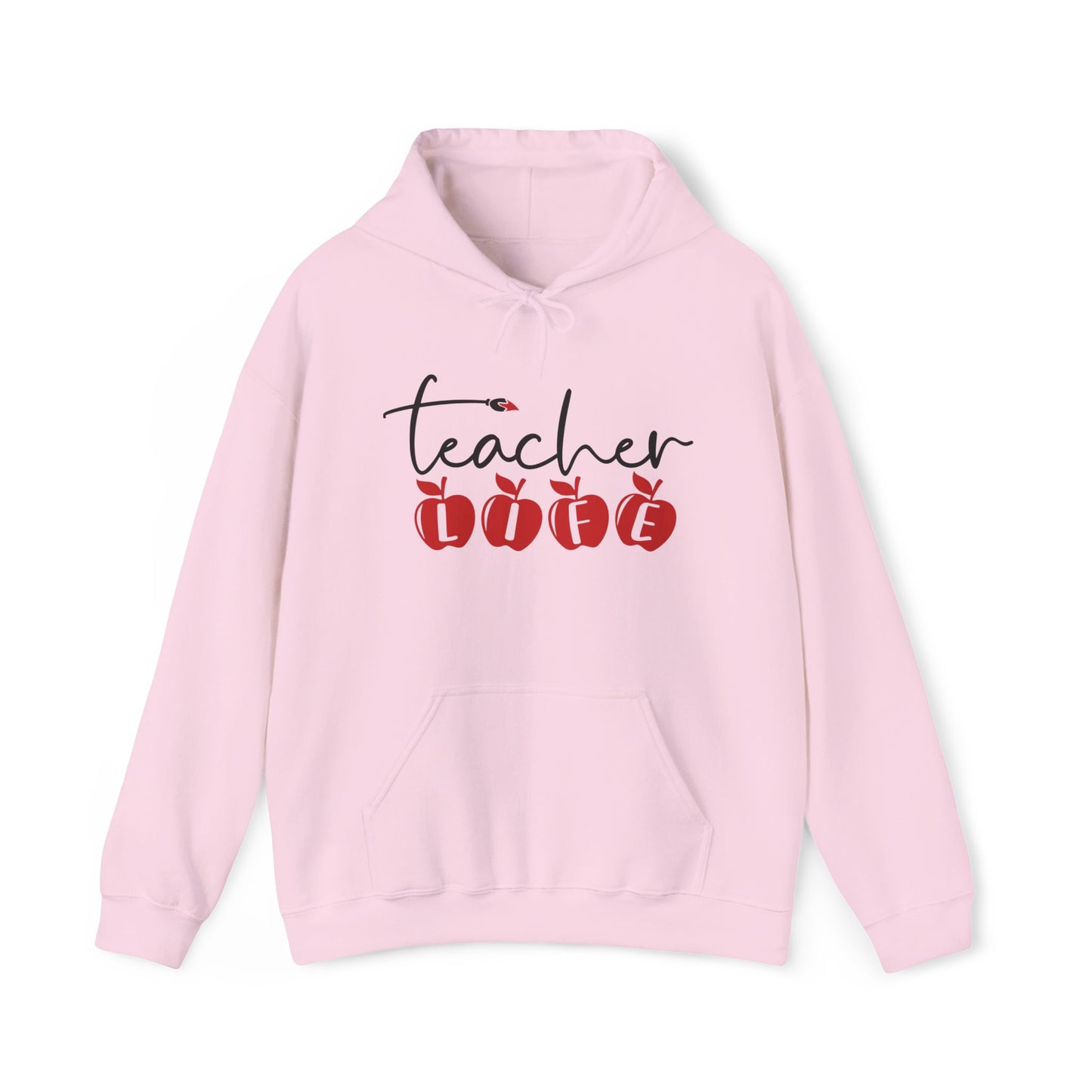 Teacher Life (Apples) Heart Heavy Blend™ Hooded Sweatshirt