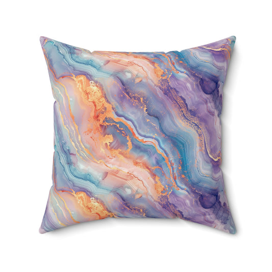 Dreamwave Marble Throw Pillow