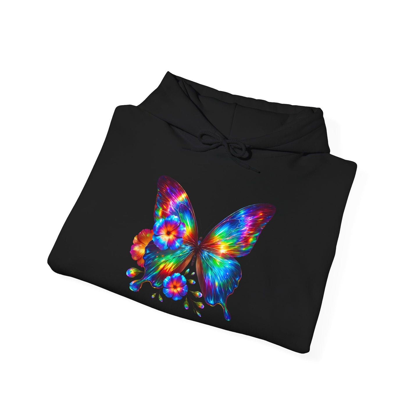 Floral Butterfly Heavy Blend™ Hooded Sweatshirt