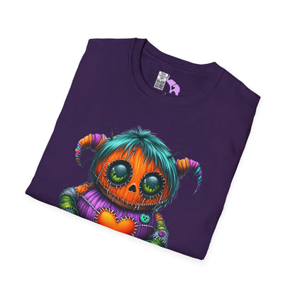 Patchwork Pumpkin Heart Adult T-shirt