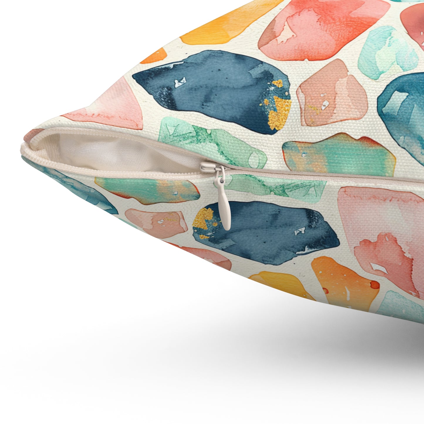 Ocean Pebble Drift Throw Pillow