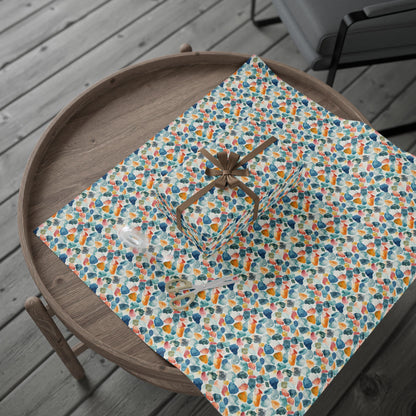 Watercolor Pebble Terrazzo  Wrapping Paper