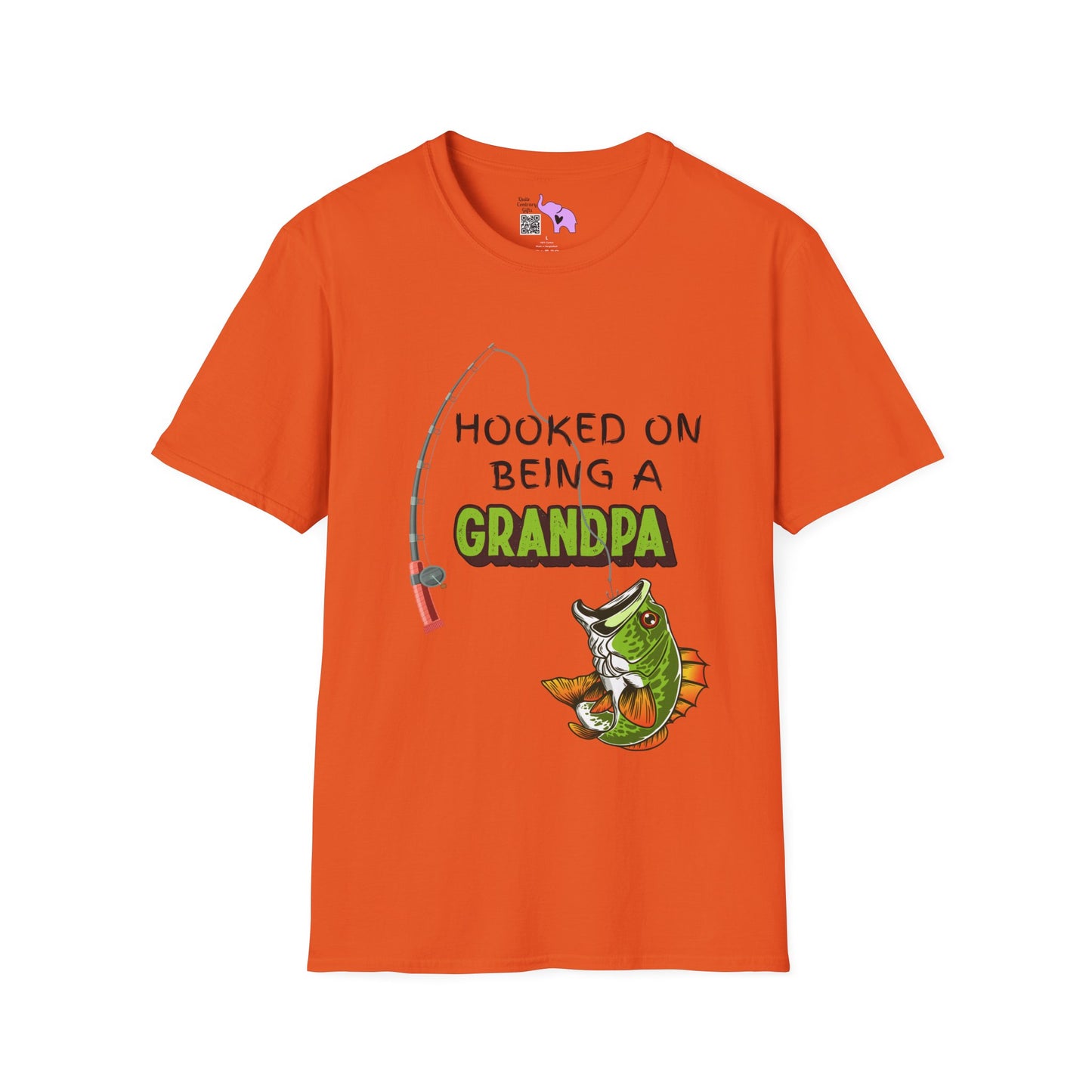 Hooked On Being A Grandpa Adult T-shirt