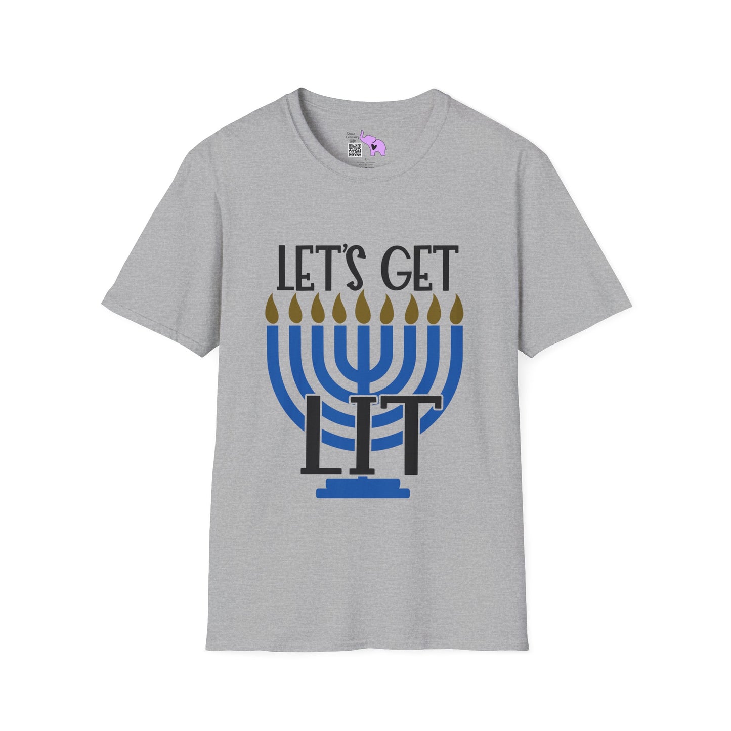 Lets Get Lit Menorah Adult T-shirt