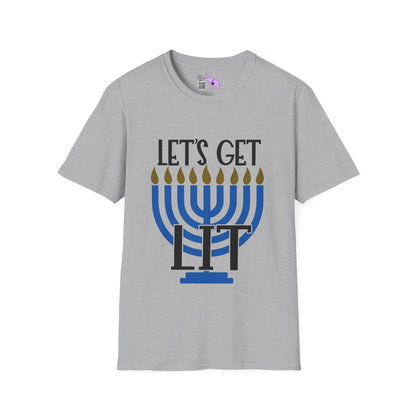 Lets Get Lit Menorah Adult T-shirt