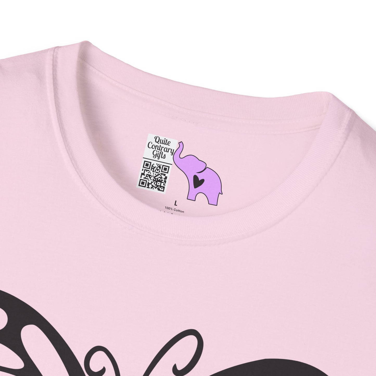 Butterfly Pink Support Ribbon Adult T-shirt