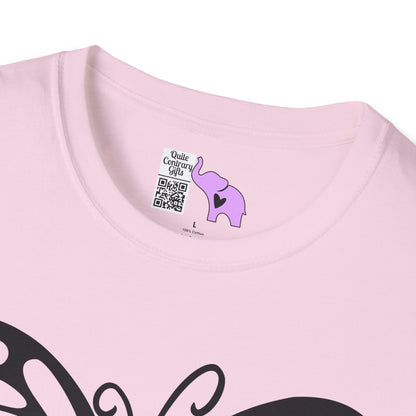 Butterfly Pink Support Ribbon Adult T-shirt