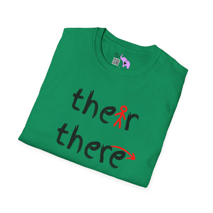 Their There They're Grammar Adult T-shirt