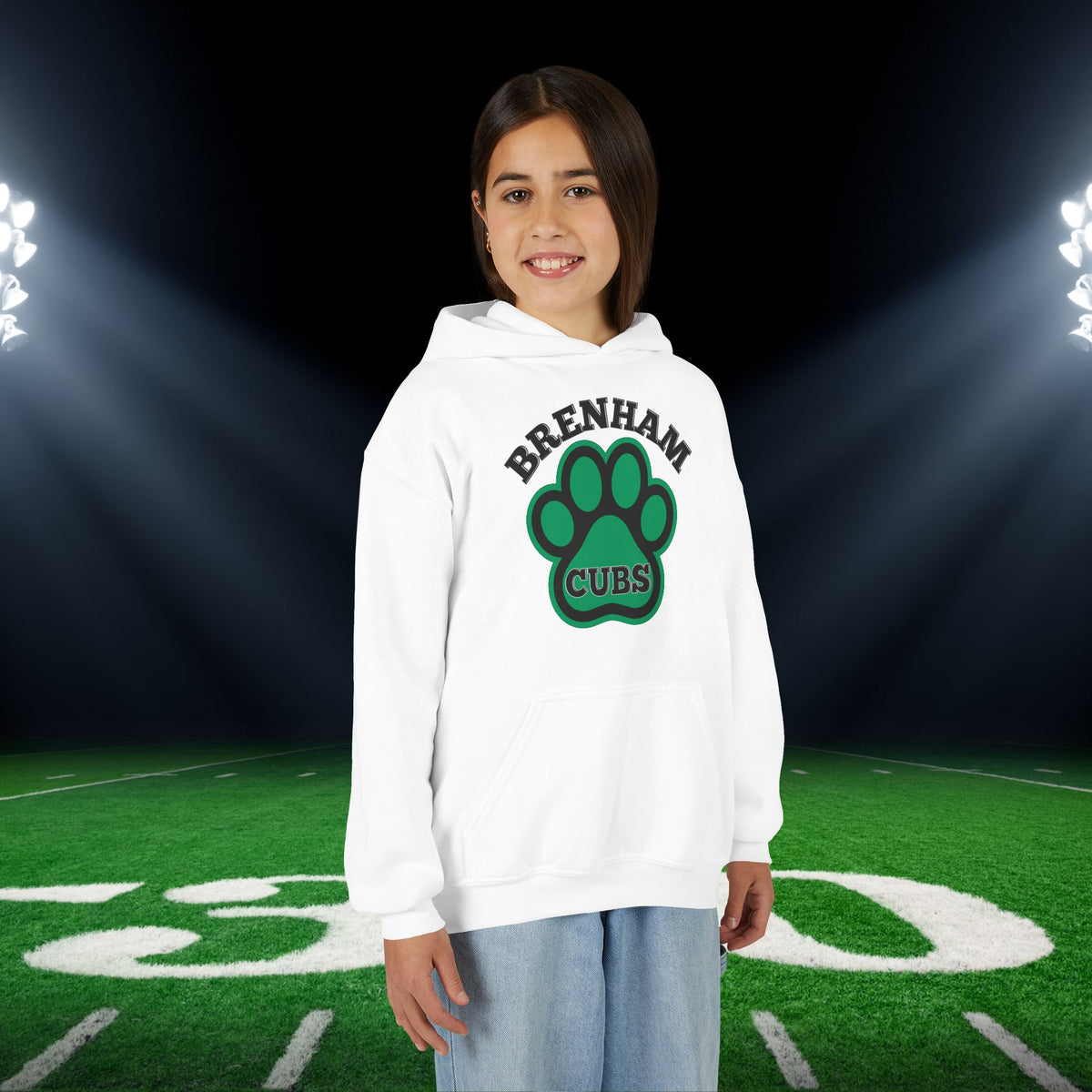 Brenham Paw Pride Youth Heavy Blend Hoodie